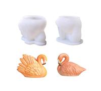 Xidmold 2Pcs Flamingo Candle Soap Moulds 3D Flamingo Silicone Mold for Fondant, Chocolate, Soy Wax Candle, Plaster, Epoxy Resin Casting, DIY Crafts