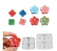 Xidmold 2Pcs Flower Silicone Mould Set, 8-Cavity 3D Flower Resin Mould for Candle Soap Making, Epoxy Casting Mold for Polymer Clay Plaster Concrete Chocolate Fondant Cake Decor