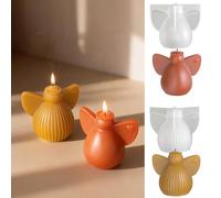 Xidmold 2Pcs Heart Angel Candle Silicone Mould for Resin,Clear Angel Epoxy Resin Casting Molds,Plaster of Paris Moldsfor Soap,Soy Wax, Dried Flowers, Memorial Keepsake, Home Decor & DIY Gift