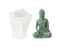 Xidmold 3D Buddha Candle Mould Buddha Statue Silicone Mold for Soap, Sculpture, Soy Wax Candle, Resin Art Crafts (C)