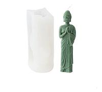 Xidmold 3D Buddha Candle Mould Buddha Statue Silicone Mold for Soap, Sculpture, Soy Wax Candle, Resin Art Crafts (E)