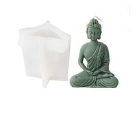 Xidmold 3D Buddha Candle Mould Buddha Statue Silicone Mold for Soap, Sculpture, Soy Wax Candle, Resin Art Crafts (B)