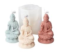 Xidmold 3D Buddha Candle Mould Quan Yin Buddha Statue Silicone Mold for Sculpture, Soy Wax Candle, Resin Art, DIY Crafts