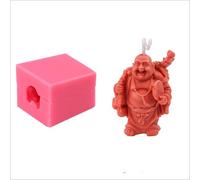 Xidmold 3D Buddha Silicone Candle Mould - Meditation Statue Candle Mould for DIY Wax, Resin, Soap & Plaster Crafts - Zen Home Decor & Yoga Room Art (C)