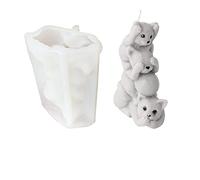 Xidmold 3D Cat Silicone Mould, Animal Baking Mould, Cake Decoration, Chocolate, Soap, Plaster, Soy Wax Candles, Epoxy Resin Craft