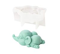 Xidmold 3D Elephant Silicone Mould Animal Candle Soap Mould Cute Elephant Silicone Mold for Fondant, Chocolate, Cake Decor, Candle, Soap, Polymer Clay, Plaster Ornament, Resin Art (Elephant)