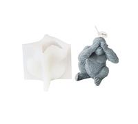Xidmold 3D Gorilla Candle Mould Animal Gorilla Silicone Mold for Fondant, Epoxy Resin, Soy Wax Candle, Soap, Plaster, DIY Crafts (C)
