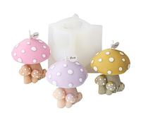 Xidmold 3D Mushroom Candle Mould, Mushroom Silicone Mold for Epoxy Resin, Soap, Polymer Clay, Plaster Ornament, DIY Crafts