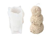 Xidmold 3D Sheep Silicone Mould Candle Mould, Animal Baking Mould, Silicone Moulds for Fondant, Cake Decoration, Chocolate, Soap, Plaster, Soy Wax Candles, Epoxy Resin Crafts (K)