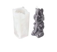 Xidmold 3D Stacking Elephant Candle Mould, Elephant Silicone Mould for Fondant, Chocolate, Cake Decor, Candle, Soap, Polymer Clay, Plaster Ornament, Resin Art (Elephant)