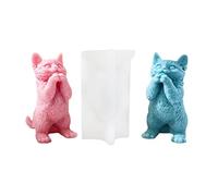 Xidmold 3D Standing Cat Candle Mould, Cat Silicone Mould for Chocolate, Fondant, Soap, Candle, Figurine, Polymer Clay, Statue, Resin Art Crafts