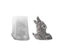 Xidmold 3D Wolf Head Candle Mould, Howling Wolf Animal Silicone Mold for Fondant, Soy Wax Candle, Soap, Plaster, Epoxy Resin Casting, DIY Crafts (B)