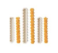 Xidmold 3Pcs Bee Honeycomb Pillar Candle Moulds, Flower Heart Hexagon Beehive Pillar Silicone Mold for Beeswax Candle, Soy Wax Candle, Plaster Ornament, DIY Crafts