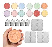 Xidmold 3Pcs Christmas Tealight Candle Mould with 10 Tins - Snowman Reindeer Tree Silicone Mould for Soy Wax, Beeswax, Home Decor, Holiday Gifts & DIY Crafts