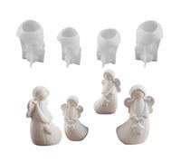 Xidmold 4-Piece Angel Silicone Mould Set - 3D Detailed Angel Candle & Resin Moulds for Aromatherapy Candles, Soap, Wax, Plaster & DIY Home Decor Crafts