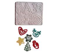 Xidmold 6-Cavity Christmas Bookmark Silicone Mould Set - Festive DIY Resin Paperclip Moulds for Holiday Crafts, Epoxy Jewelry & Xmas Gift Making