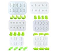 Xidmold 6Pcs Cute Caterpillar Silicone Moulds, Tiny Insect Epoxy Resin Casting Mould for Mini Dollhouse, Fairy Garden, Micro Landscape, DIY Jewelry Making Crafts Decor
