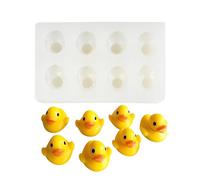 Xidmold 8-Cavity Mini Duck Fondant Mould Chocolate Candy Mold 3D Duck Silicone Mould for Epoxy Resin, Soap, Bath Bomb, Polymer Clay, Crayon Melt, DIY Crafts