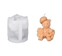 Xidmold Bear Silicone Candle Mould -3D Cute Cartoon Animal Candle & Resin Mould for DIY Epoxy, Soap, Polymer Clay Crafts, Charming Home Decor (A)