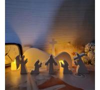 Xidmold Easter Resurrection Scene Set Silicone Moulds Empty Tomb Easter Scene Cross Jesus Nativity Silicone Molds for Easter Decor, Religious Gifts
