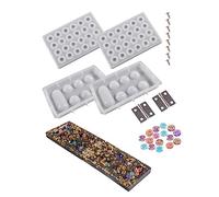 Xidmold Mancala Chess Resin Molds Set, Mancala Board Game Epoxy Resin Mold, Mancala Stones Resin Mold, Board Game Silicone Mold for Epoxy Resin