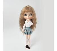XiDonDon Doll Clothing Solid Color Shirt for Blyth,Ob24,Licca,Azone BJD Doll Clothes Toys Accessories Gifts (Only Clothes,Top Only) (White)