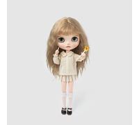 XiDonDon Doll Clothing Solid Color Shirt for Blyth,Ob24,Licca,Azone BJD Doll Clothes Toys Accessories Gifts (Only Clothes,Top Only) (Beige)