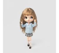 XiDonDon Doll Clothing Solid Color Shirt for Blyth,Ob24,Licca,Azone BJD Doll Clothes Toys Accessories Gifts (Only Clothes,Top Only) (Blue)