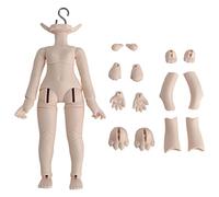 XiDonDon New 1/12BJD Doll Body for GSC Head,OB11 Doll Replace Body, With Animal Body Accessories,Three Uses,Action Figures (Super White)