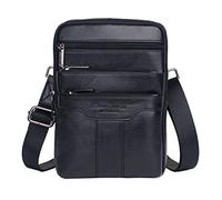 Xieben Vintage Leather Shoulder Messenger Bag for Men Travel Business Crossbody Pack Wallet Satchel Sling Chest Bags Black