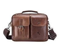 Xieben Vintage Leather Shoulder Messenger Bag Handbag for Men Travel Business Crossbody Pack Daypack Wallet Phone Pouch Purse Hand Bag Brown