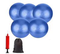 XIECCX Mini Yoga Balls 6 Inch Exercise Pilates Therapy Balance Micropore Ball Barre Equipment for Home Stability Training Physical Core Training with Pump(Blue-5PCS)
