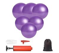 XIECCX Mini Yoga Balls 9 Inch Exercise Pilates Therapy Balance Micropore Ball Barre Equipment for Home Stability Training Physical Core Training(Purple-6PCS)