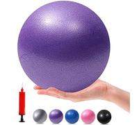 XIECCX Mini Yoga Balls Exercise Pilates Therapy Balance Bender Ball Barre Equipment for Home Stability Squishy Training with Pump (Purple, 9 inch)