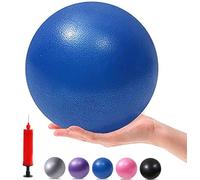 XIECCX Mini Yoga Balls Exercise Pilates Therapy Balance Bender Ball Barre Equipment for Home Stability Squishy Training with Pump (Blue, 9 inch)