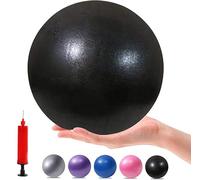 XIECCX Mini Yoga Balls Exercise Pilates Therapy Balance Bender Ball Barre Equipment for Home Stability Squishy Training with Pump (Black, 9 inch)