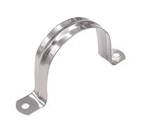 Xiedeai Hose Clamp Tool - 25 PCS 12mm Saddle Clip Pipe Fastener Holder Metal Strap Clips Two Hole Tube Strap Pipe Tube Conduit Fixed Pipe Rack