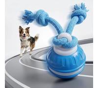 Xieesae Interactive Dog Toys Wiggle Ball with Tug Rope, Smart Motorised Dog Toy with Motion Sensor, Durable Rolling Ball with Tail for Dogs, Moving Stimulation Toys to Keep Puppies Busy