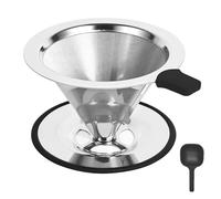 Xieesae Stainless Steel V60 Pour Over Coffee Dripper With Reusable 800-Mesh Filter Holder - Small Coffee Maker Set For Perfect Brewing