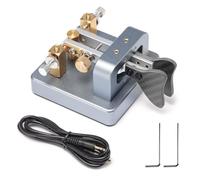XIEGU VK-6 Iambic CW Morse Code Key, Dual Paddle Automatic Keyer Easy Tapping with CNC Aluminum Base, Silver-Plated Copper Contacts, 3.5mm Plug, Compatible with G90, X6100, X6200, X5105, G106