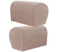 XIEHUZA 1Pair Armrest Chair Covers, Diamond pattern Arm Rest Covers Set Stretch Couch Arm Covers Anti-Slip Washable Sofa Chair Arm Covers Anti-Scratch Furniture Slipcovers for Couches (Camel)