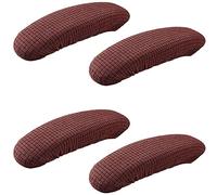 XIEHUZA 2 Pair Office Armrest Covers, Removable Arm Rest Protectors, Elastic Chair Pads, Dark Coffee