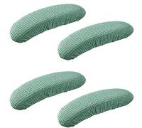 XIEHUZA Office Chair Armrest Covers - 2 Pair Removable Elastic Arm Rest Pads, Seat Hand Rest Protector for Home Office Chairs (Green)