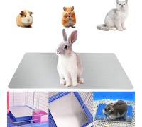 XIEHUZA Rabbit Cooling Pad, 12x8 in Self Cooling Mat for Hamster Guinea Pig Chinchilla Bunny Kitten Cat and Other Small Animal, Pet Cool Ice Bed Plate Perfect for Hot Summer