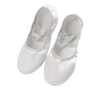 XIEHYA Ballet Slippers Satin Children Ballet Shoes Hand Made Woman Adult Soft Bottom Dance Girls(White,27)