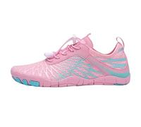 XIEHYA Water Shoes Aqua Shoes for Women Men Barefoot Water Shoes Anti-Slip Quick-Drying Outdoor Beach Upstream Wading Swimming Shoe Sneakers Unisex for Surfing Running Pool(Pink,41)