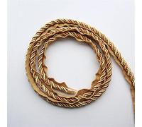 XIEJING Macrame Rope,Macrame Cord 12m/7mm Gold Thick Rope Piping Lip Cord Trim Pillow Cushion Trim Upholstery Edging Trim Sewing Supplies Rectangle Pillow Cover Macrame Rope (Color : Gold)