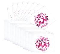 xieketn 30 Pcs Breast Cancer Awareness Accessories Makeup Bag, pink, 50 Long Ribbons