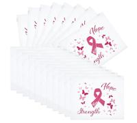 xieketn 30 Pcs Breast Cancer Awareness Accessories Makeup Bag, pink, 50 Short Ribbons