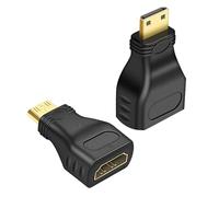 XIELBIS 2 Pack Mini HDMI to HDMI Adapter, HDMI Male to Female Converter